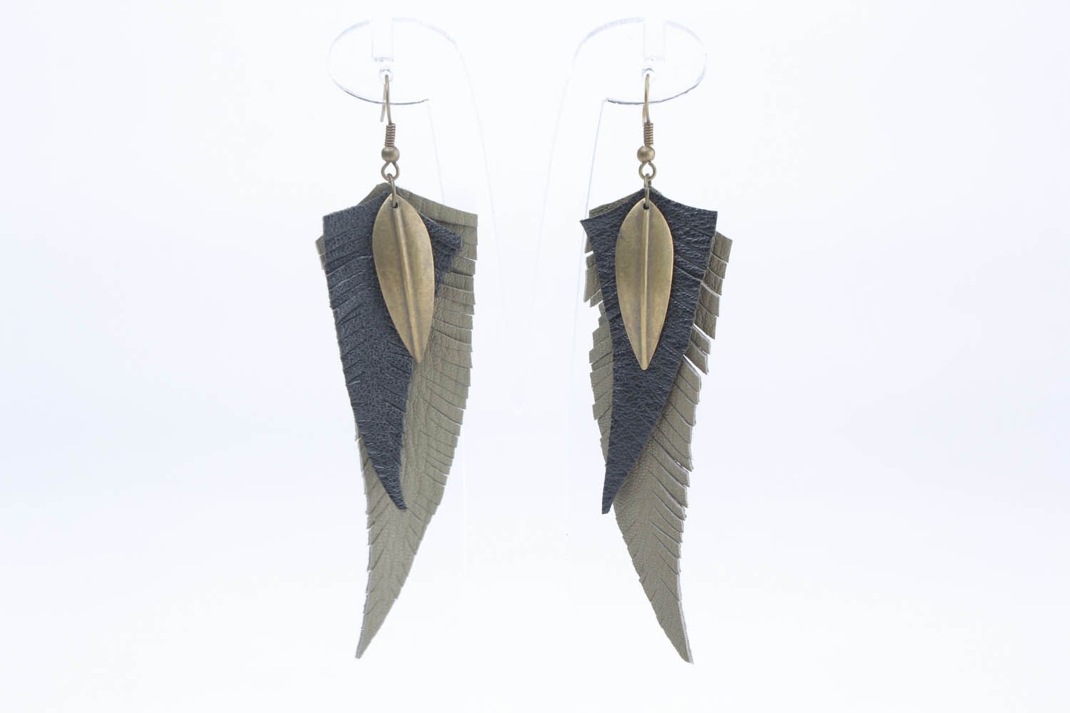 Earrings made of genuine leather photo 5