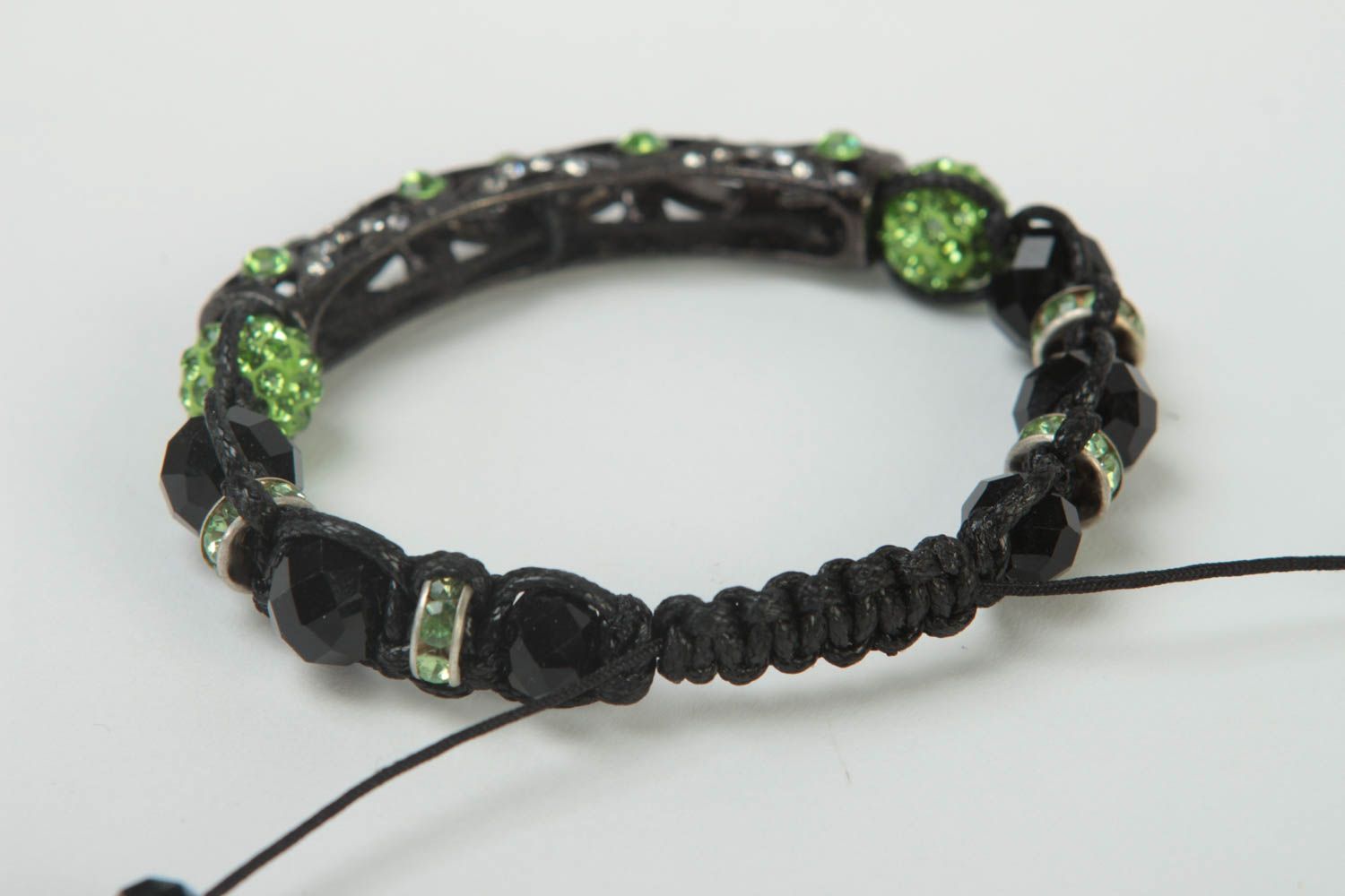 Unusual handmade womens bracelet cord bracelet with beads beaded bracelet photo 5