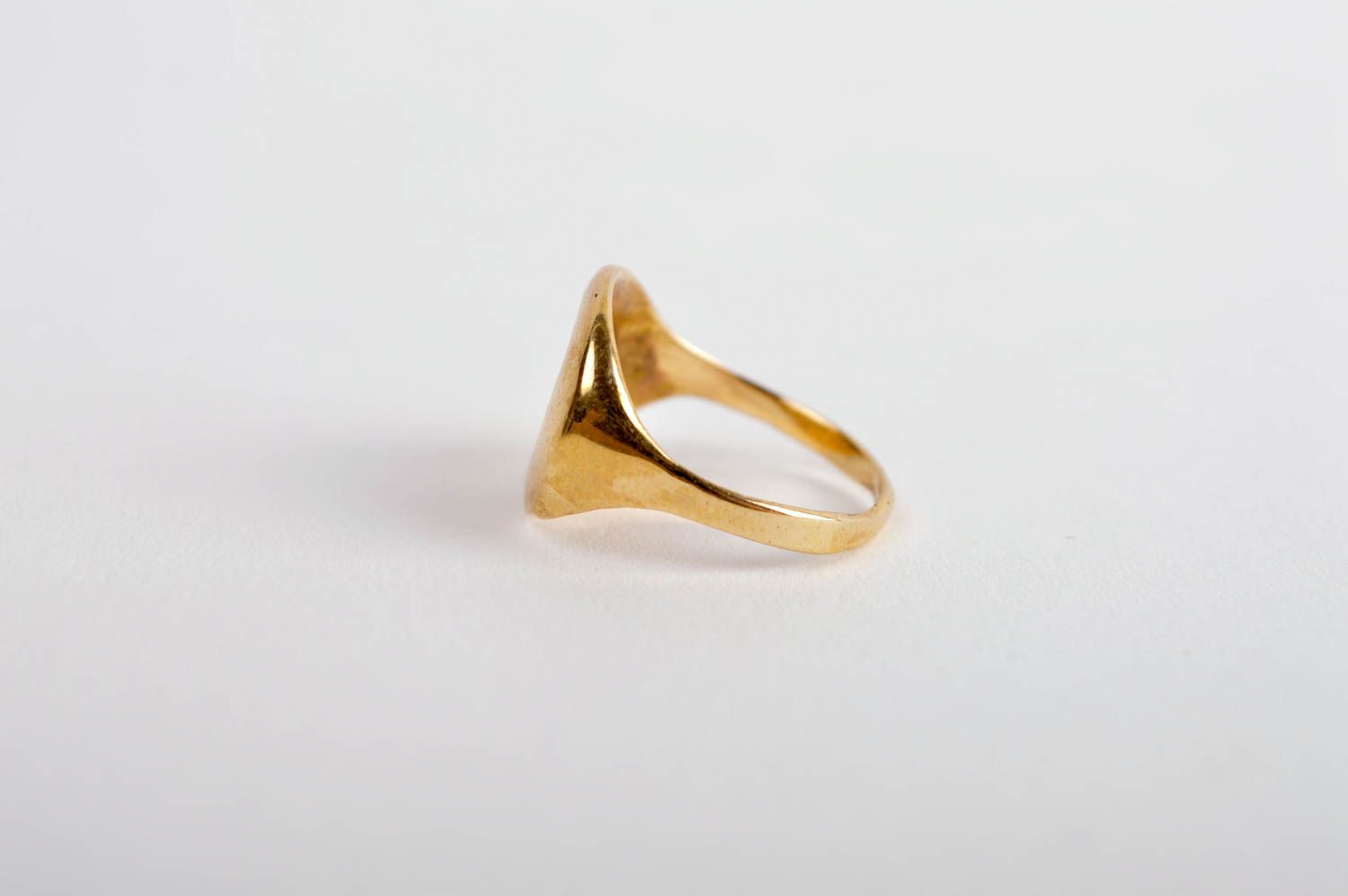 Кольцо ручной работы кольцо из латуни металлическое украшение стильное Ракушка фото 3
