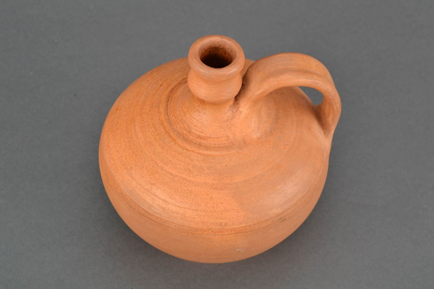 33 oz handmade terracotta ceramic wine carafe with handle in Greek style 1,8 lb photo 4