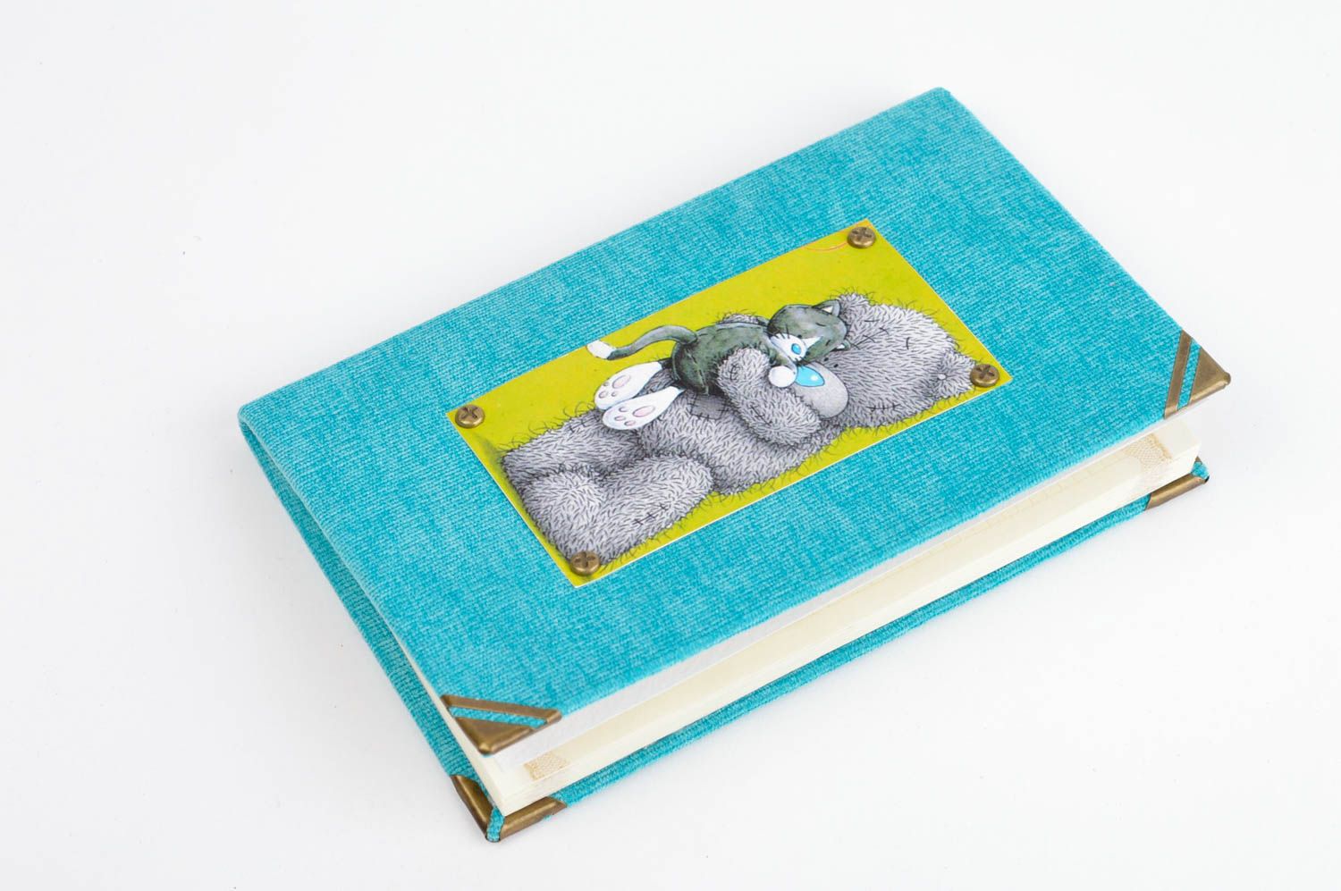 Handmade blue designer notebook cute diary for girls unusual beautiful notebook photo 2