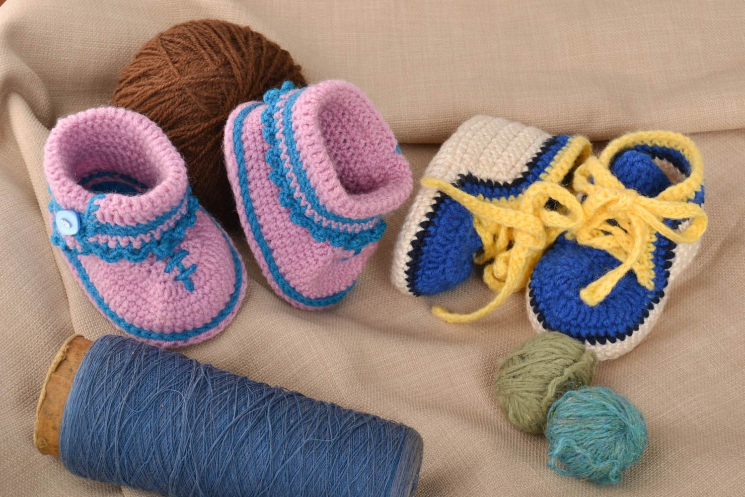 Unusual handmade baby booties design crochet ideas fashion kids warm booties photo 1