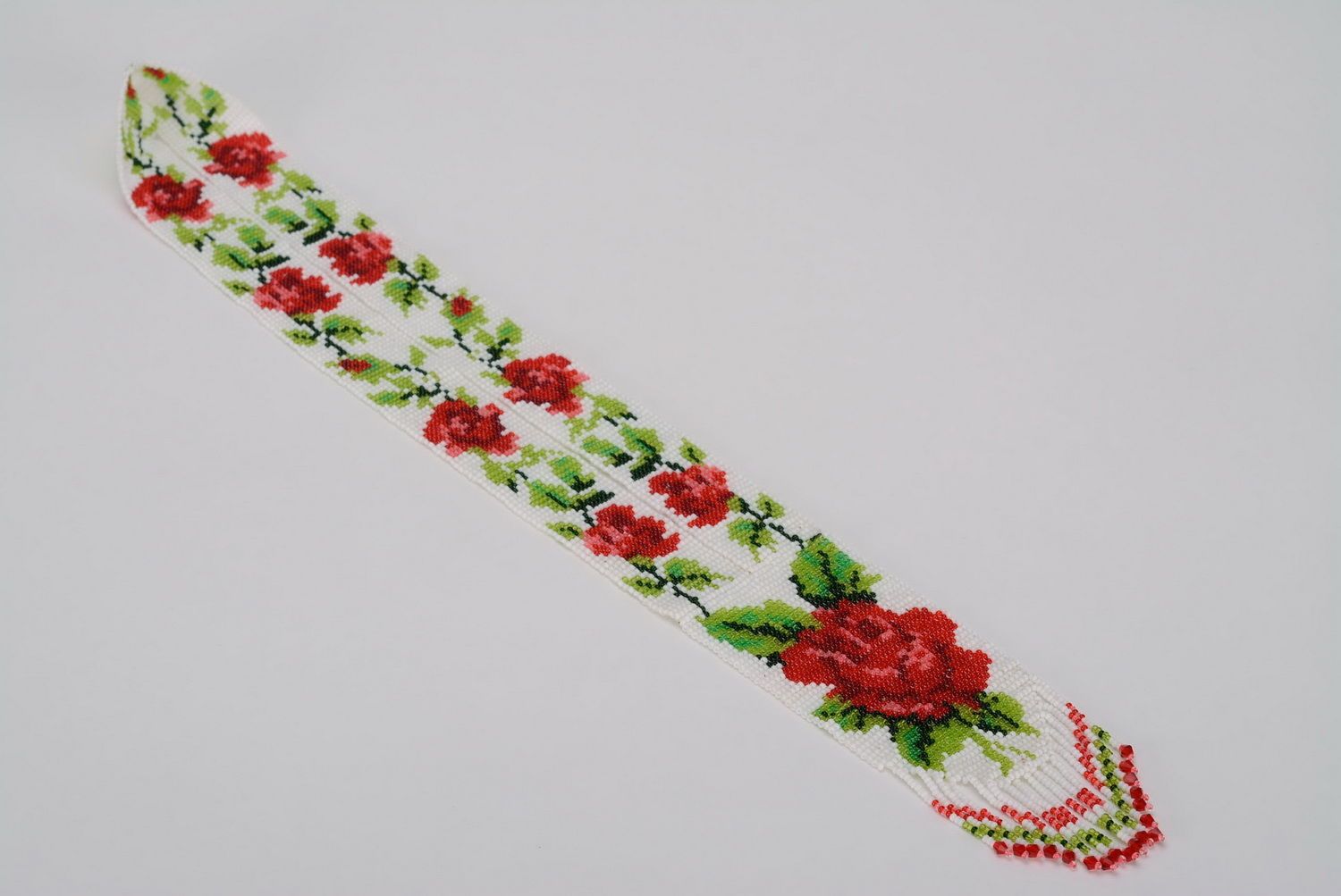 Gerdan made of beads Scarlet rose  photo 1