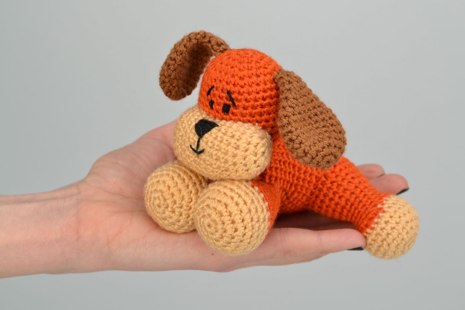 Soft crochet toy Ginger Puppy photo 2