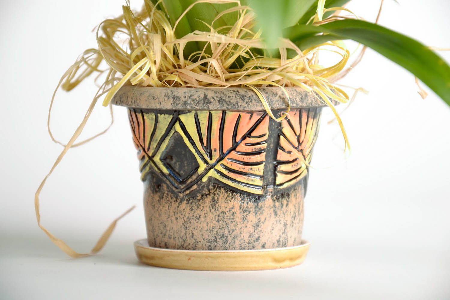 Kleiner Keramik-Blumentopf foto 1