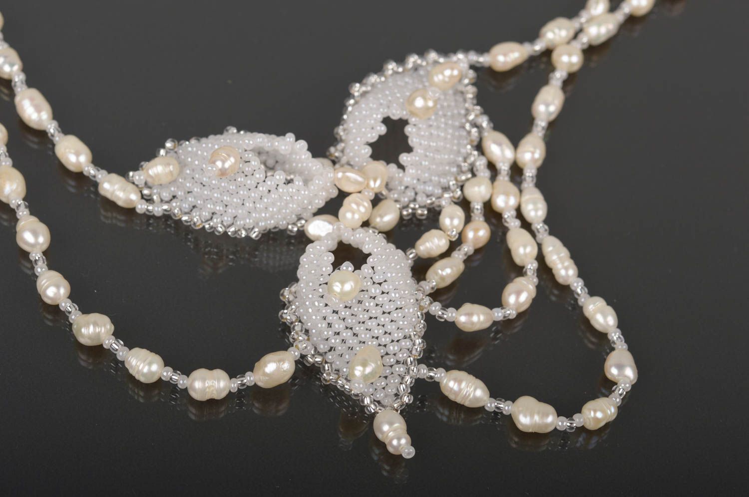 Handmade Rocailles Kette Accessoire für Frauen Damen Collier mit Perlen foto 2