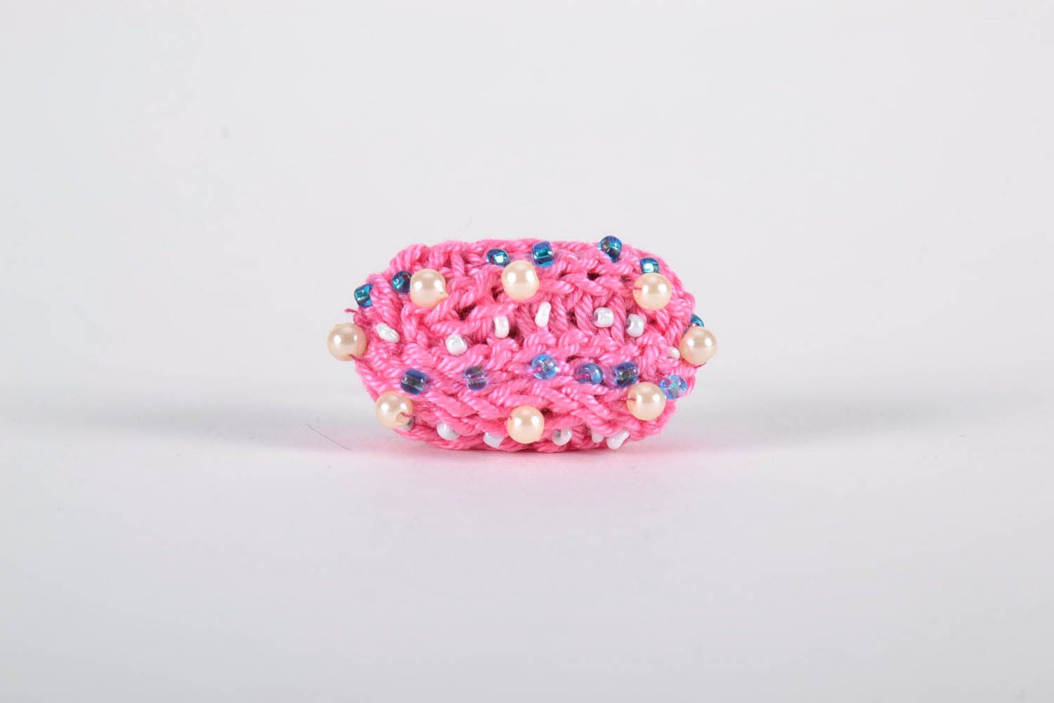 Handmade Frauen Ring handgemachter Schmuck Accessoire für Frauen rosa stilvoll  foto 4