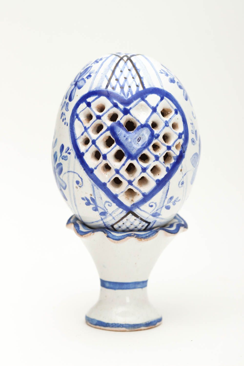 Handmade ceramic figurine egg sculpture art pottery works decorative use only photo 3