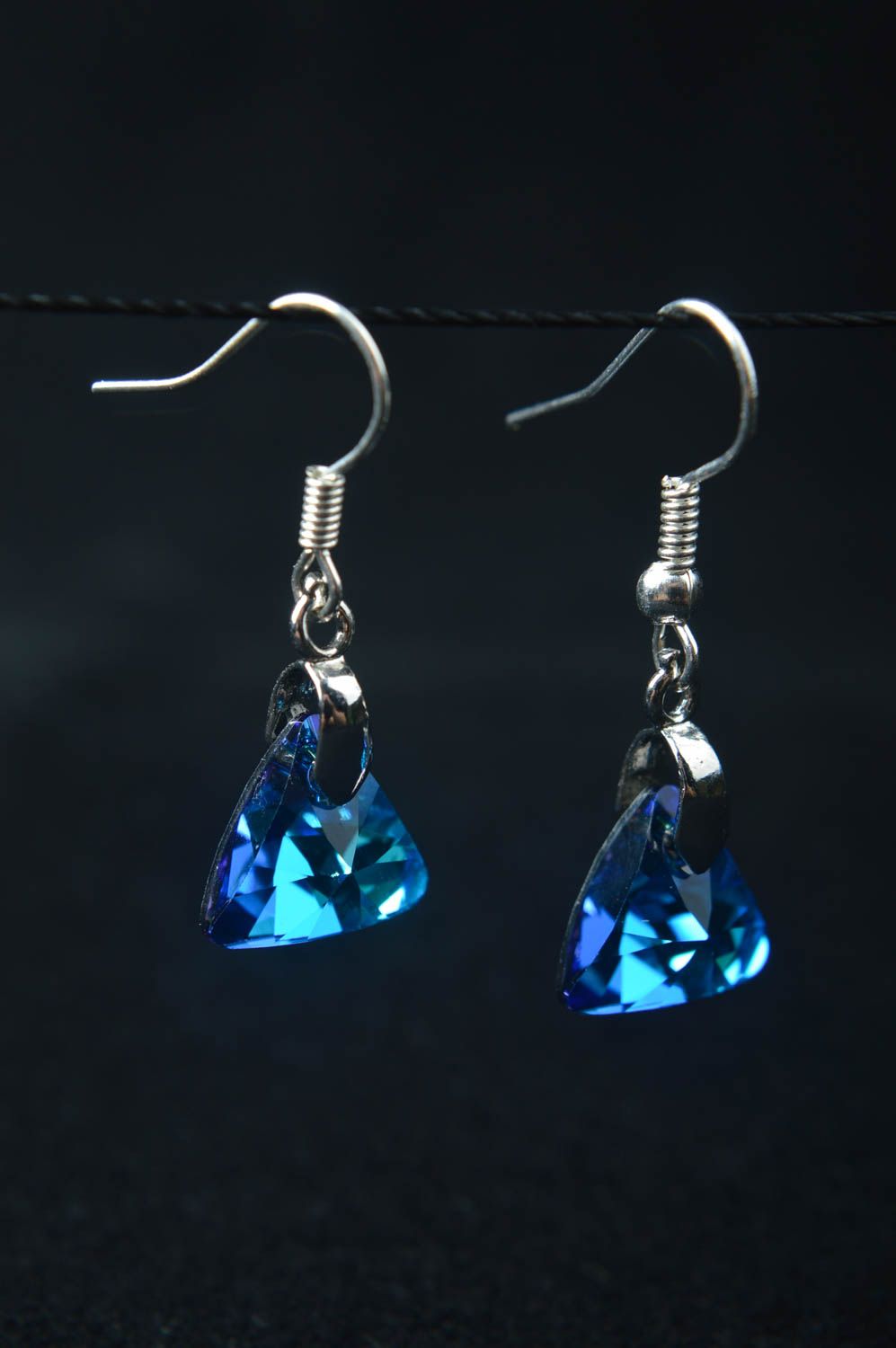 Pendientes de cristal hechos a mano bisutería artesanal regalo original foto 1