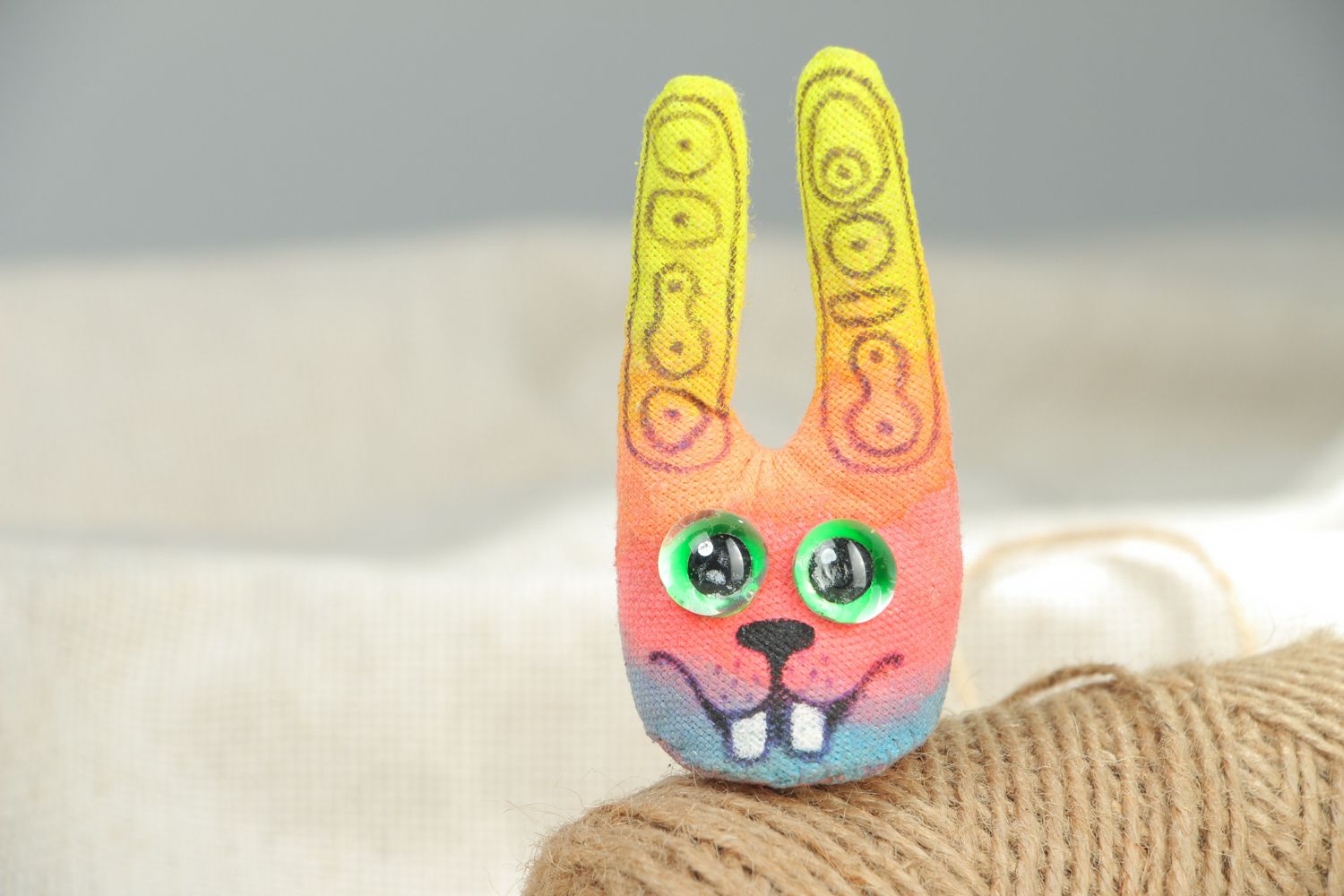 Fluorescent soft toy hare photo 4