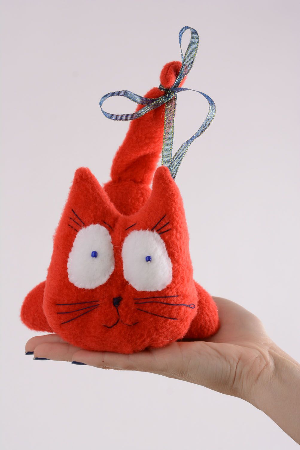 Brinquedo macio de tecido feito à mão com cheiro agradável Gatinho vermelho foto 4