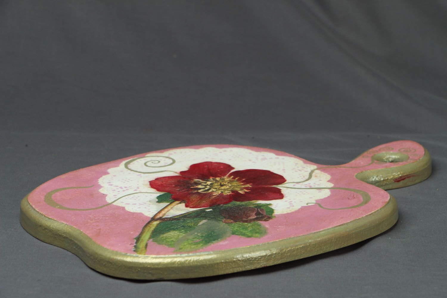 Decorative chopping board Pink Fleur photo 3