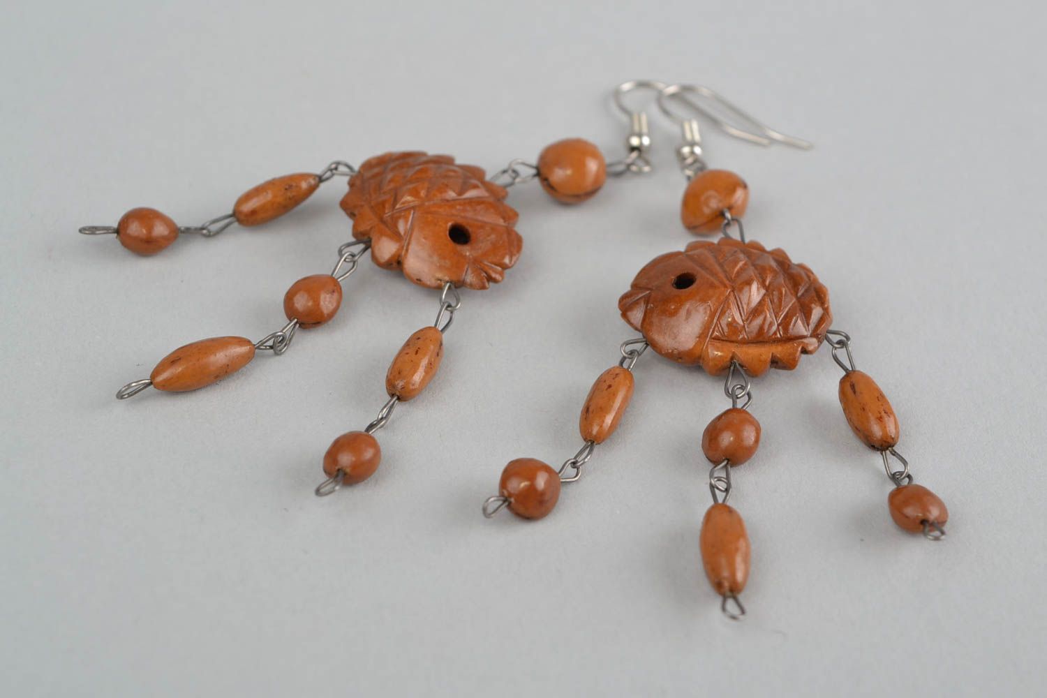 Unusual handmade earrings botanical jewelry fashion accessories for girls photo 3