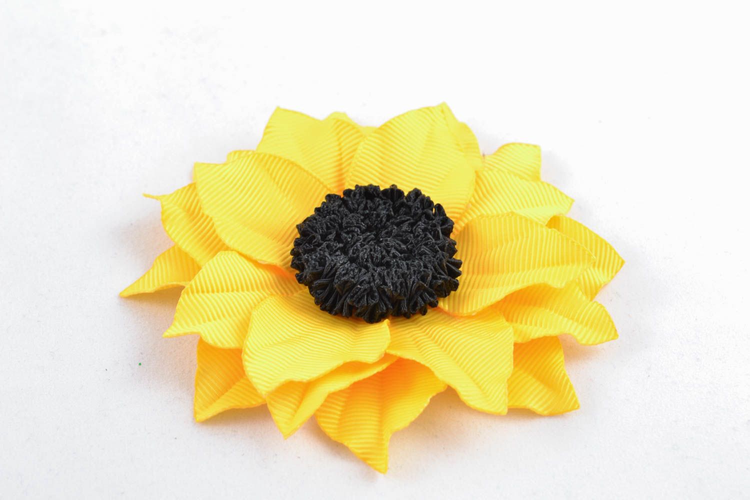 Homemade basis for hair clip Sunflower photo 1