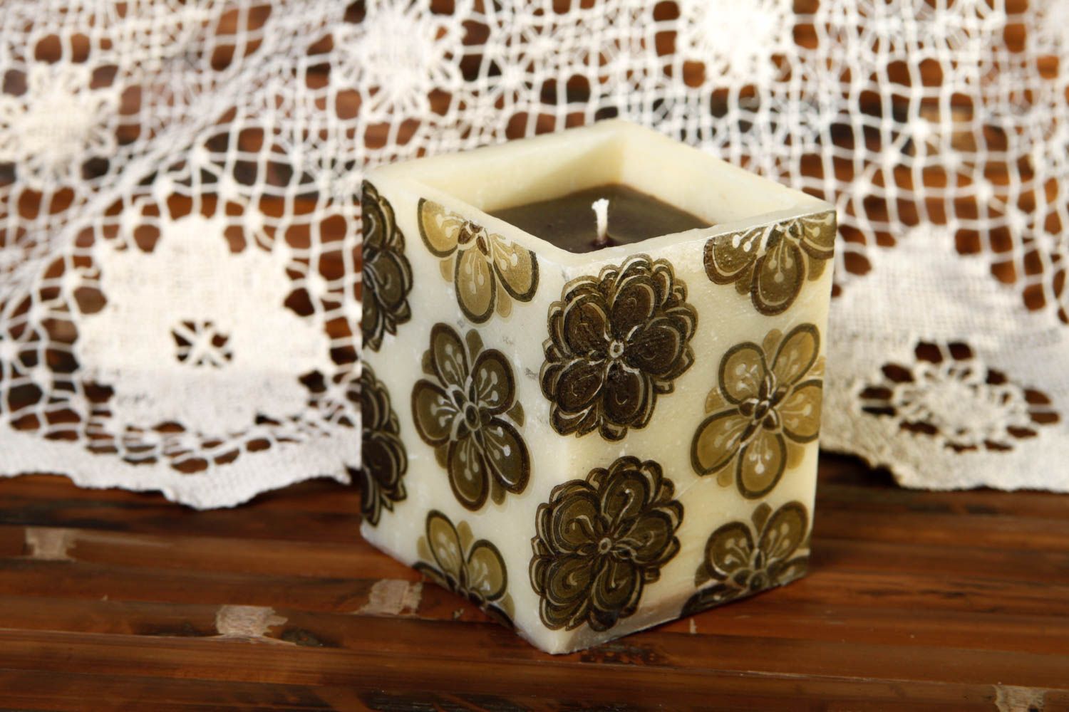 Kerze aus Paraffin handgemachte Kerze Vintage Dekoration Geschenk Ideen foto 1