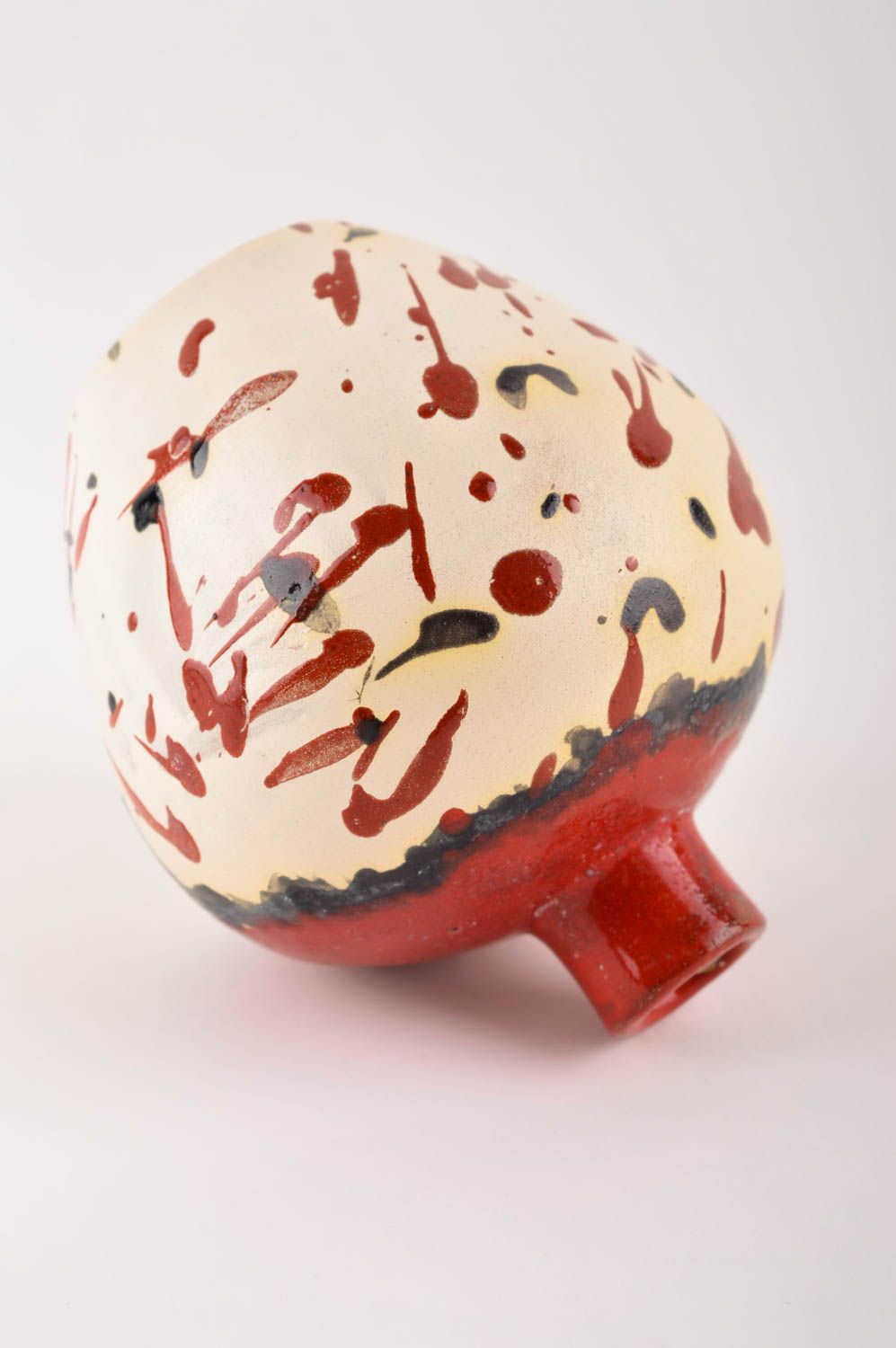 Ваза для декора ручной работы красивая ваза глиняная на полочку декор для дома фото 3