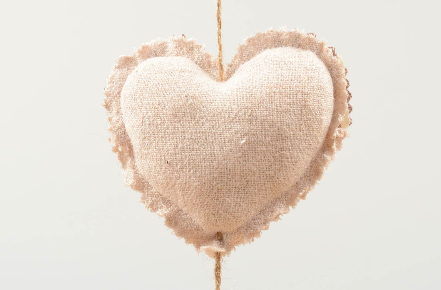 Coeur à suspendre en tissu fait main design Suspension décorative Déco maison photo 2