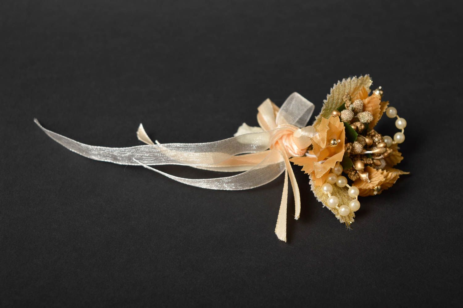 Свадебный аксессуар ручной работы бутоньерка для жениха свадебная бутоньерка фото 2