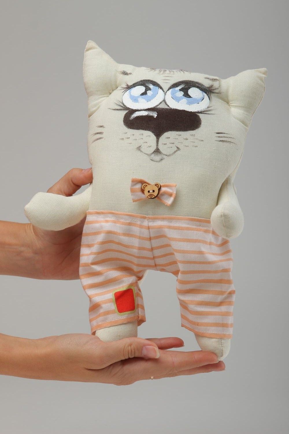 Juguete original artesanal regalo para niño gato de peluche adorno para casa  foto 2