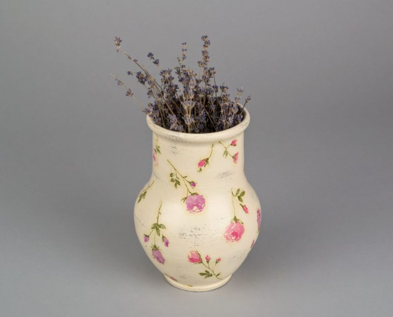 5 inches ceramic handmade arctic style vase décor 0,5 lb photo 1