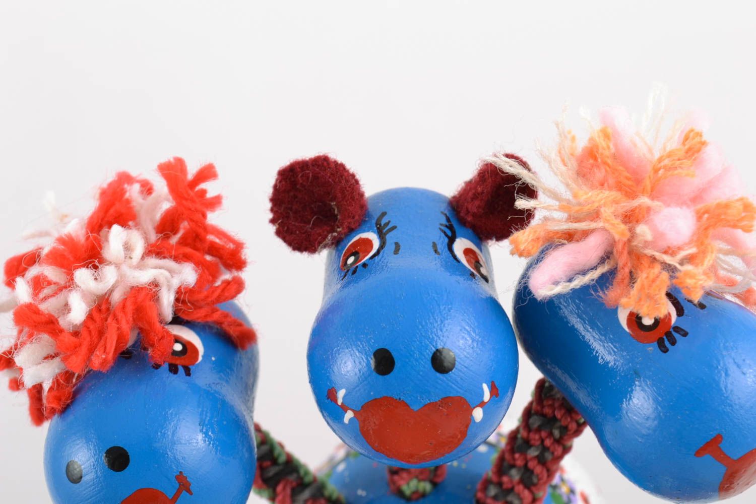 Grelle künstlerische handgemachte Öko Spielzeuge Drachen 3 Stück für Kinder foto 3