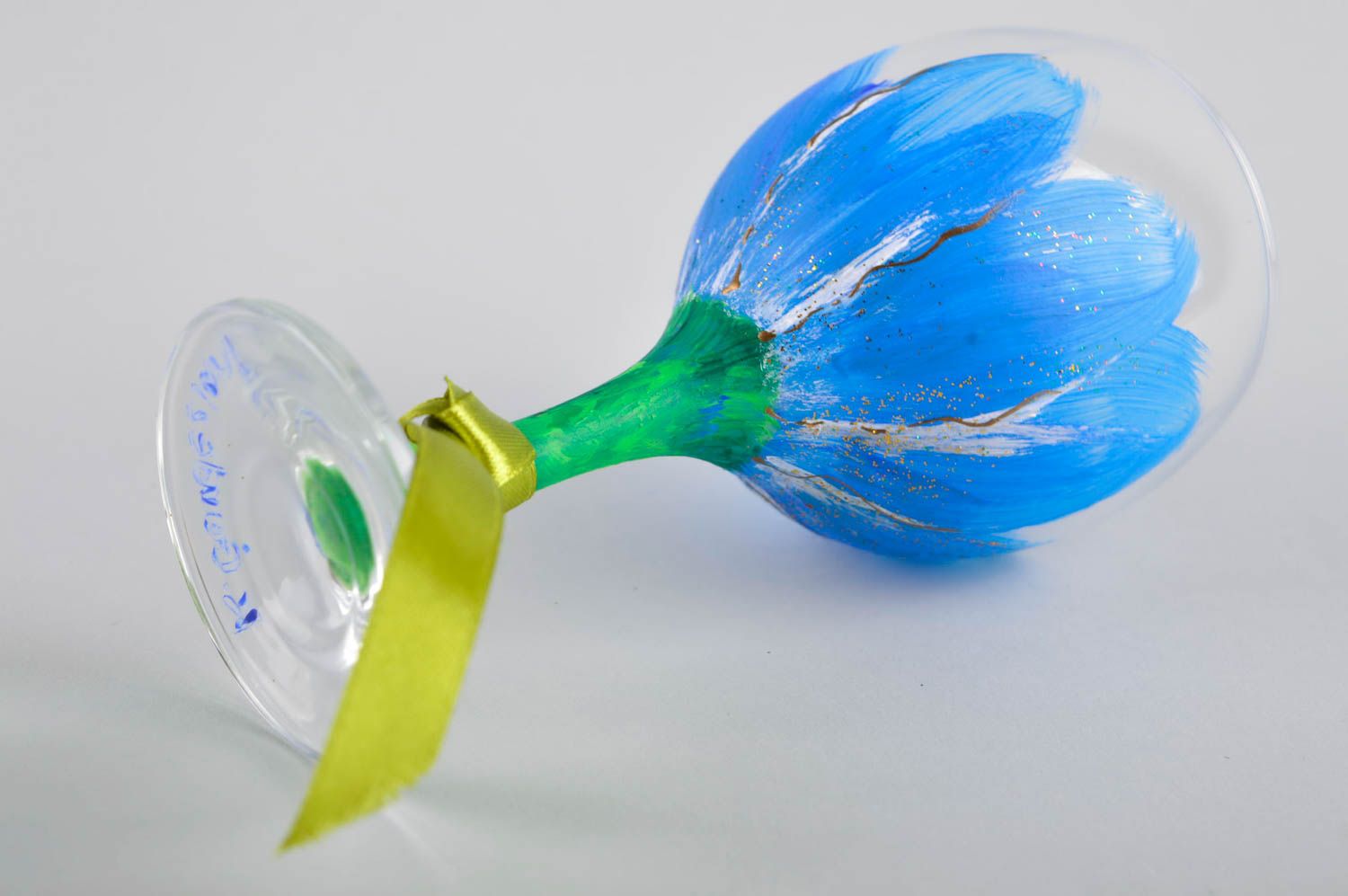 Copa de vino hecha a mano de cristal regalo original utensilio de cocina foto 3