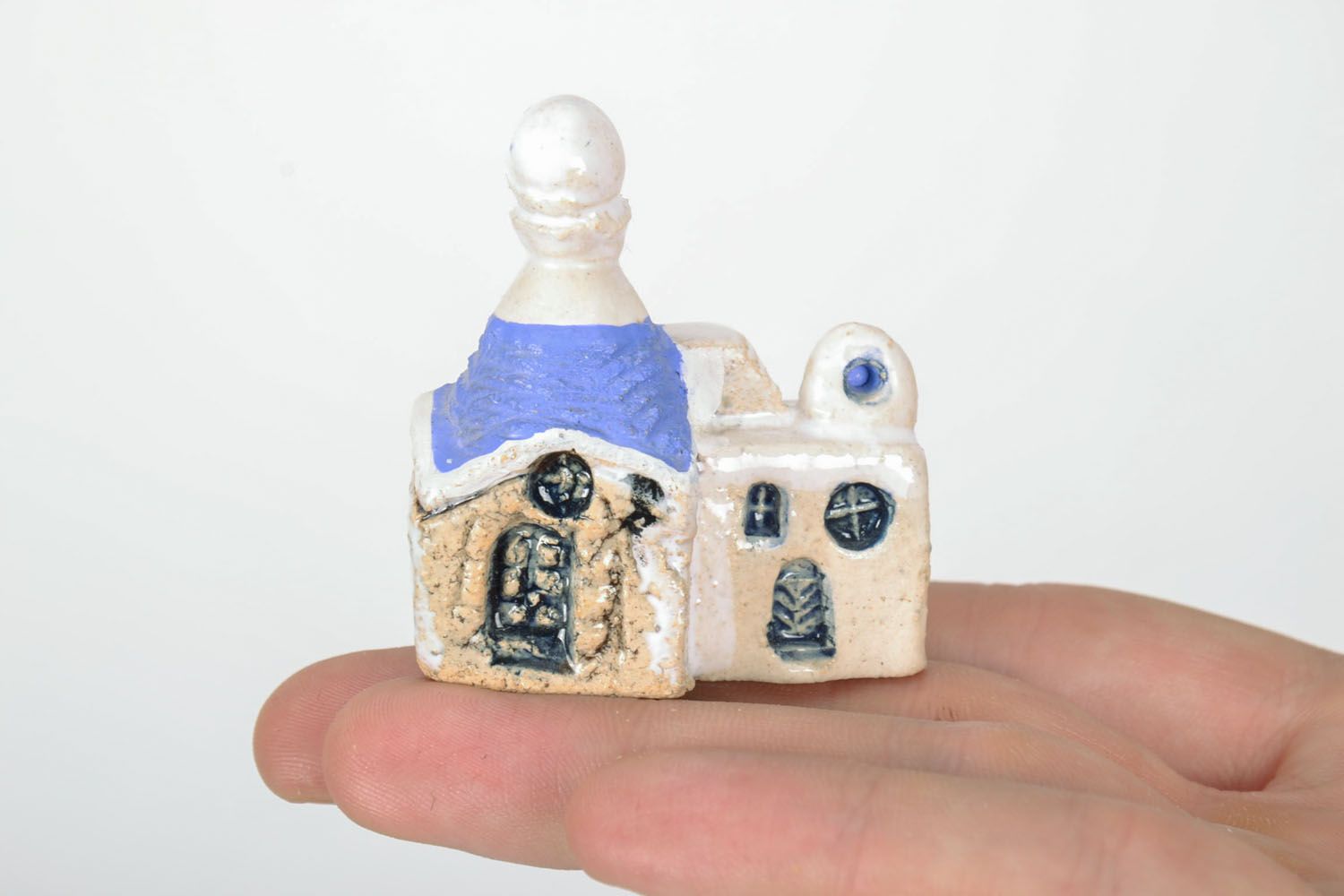 Maisonnette miniature céramique de style italien faite main originale jolie photo 2