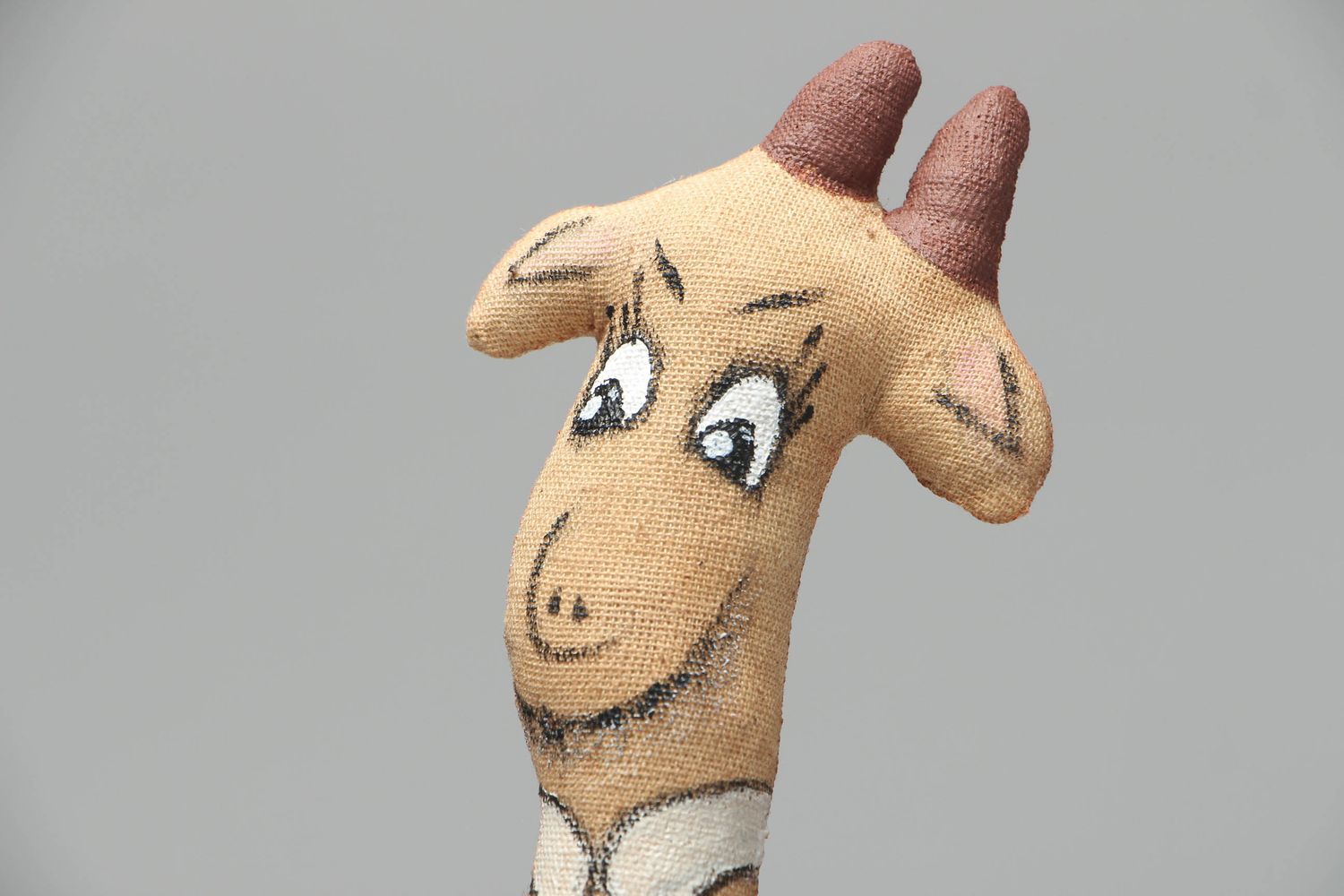 Interesting designer toy made of coarse calico Goat photo 2