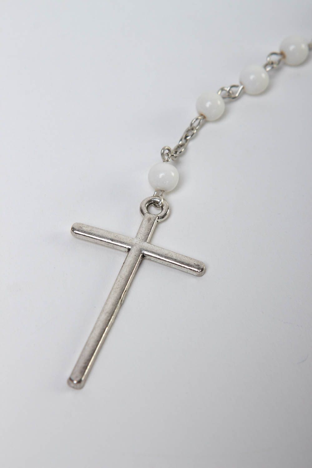 Collar original rosario religioso bisutería artesanal regalo para mujer foto 3