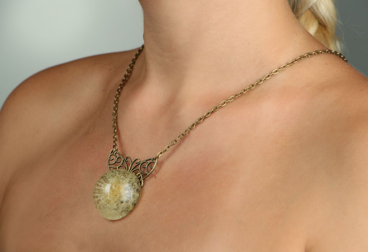 Necklace made ​​of bronze Dandelion photo 4