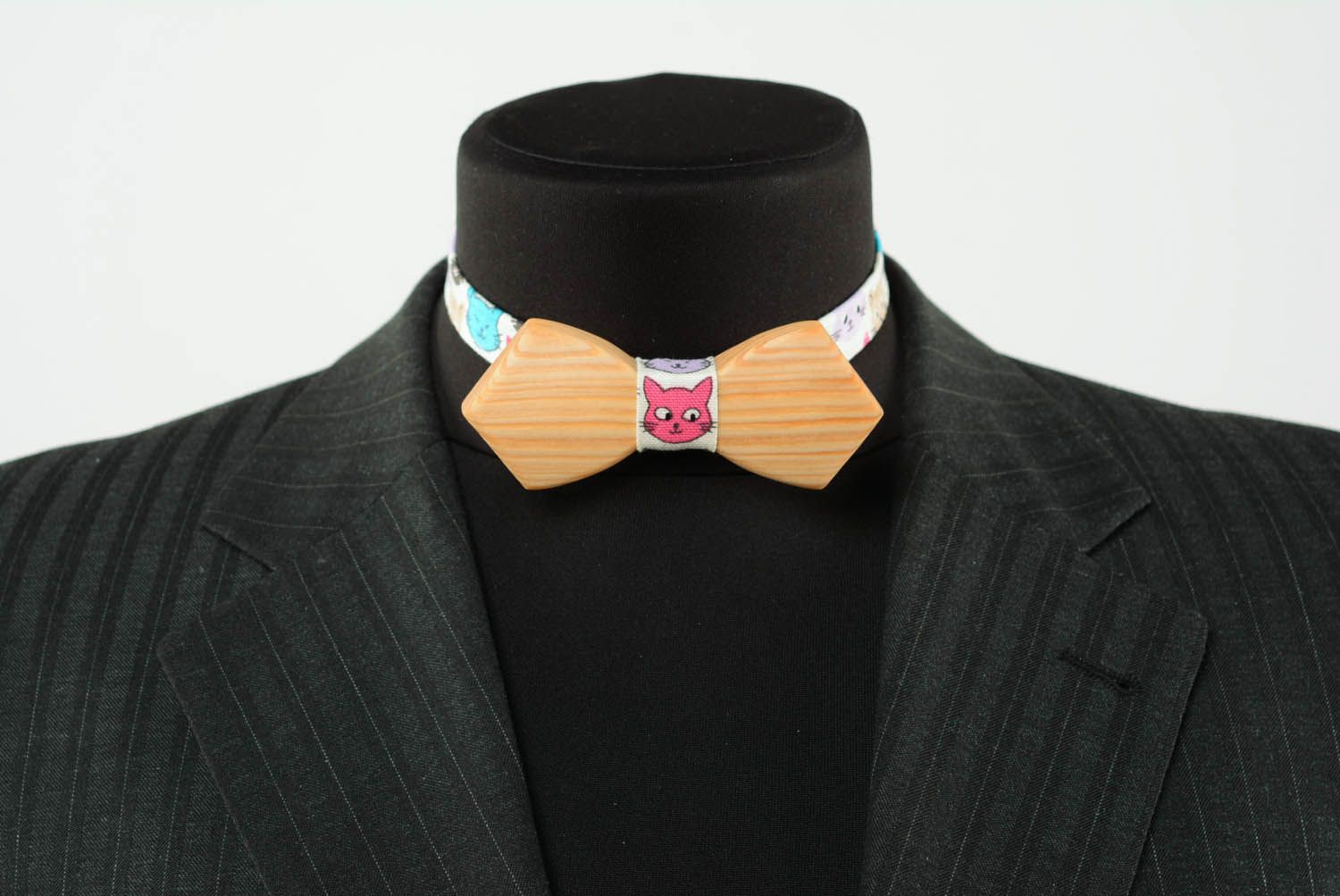 Bow tie made ​​of wood Kittens photo 2