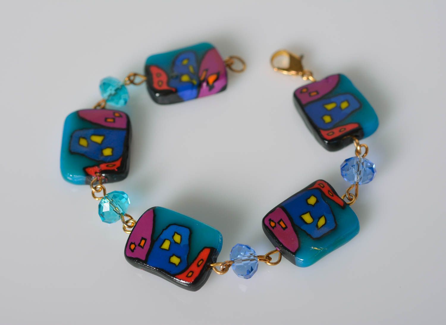 Handmade bracelet fashion jewelry polymer clay bead bracelet gifts for women photo 1