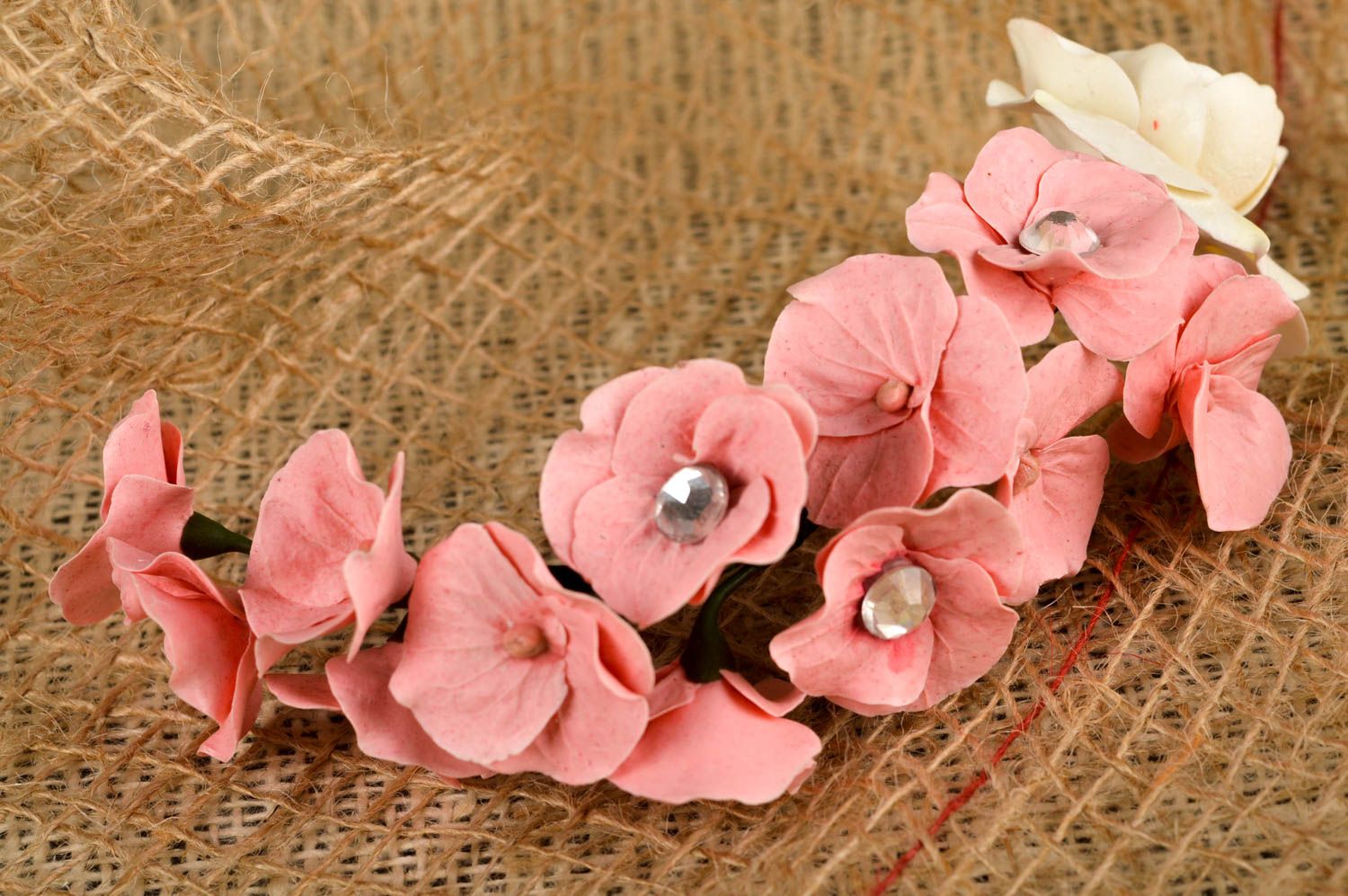 Handmade plastic hairband flower hairband designer hair accessories for women photo 1