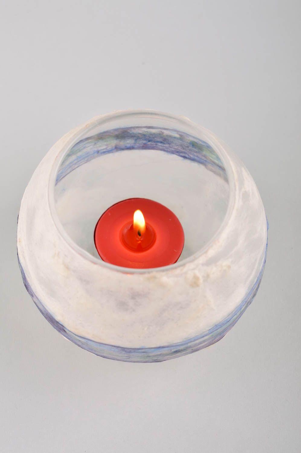 Handmade Deko für Haus Kerzenständer aus Glas Kerzenhalter aus Glas originell foto 2