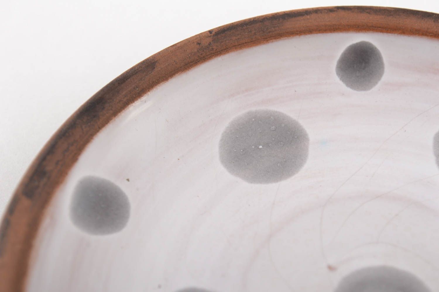 Handmade ceramic dish pottery for home handmade tableware accessory for home  photo 5