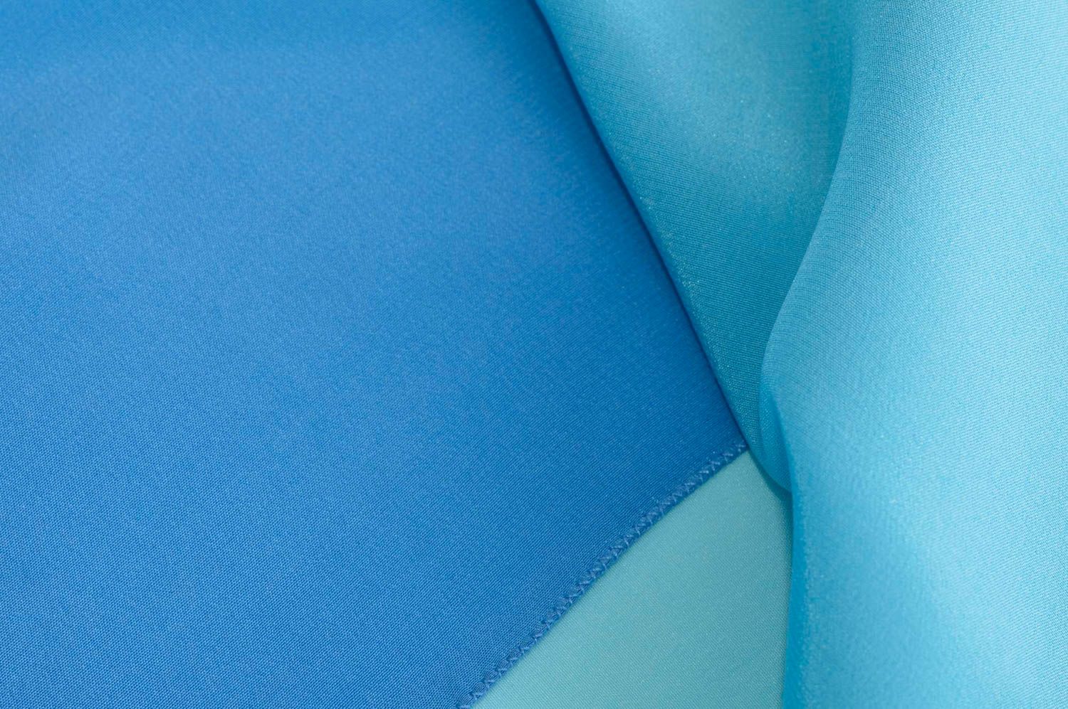 Голубой платок ручной работы женский аксессуар платок из шелка симпатичный фото 5