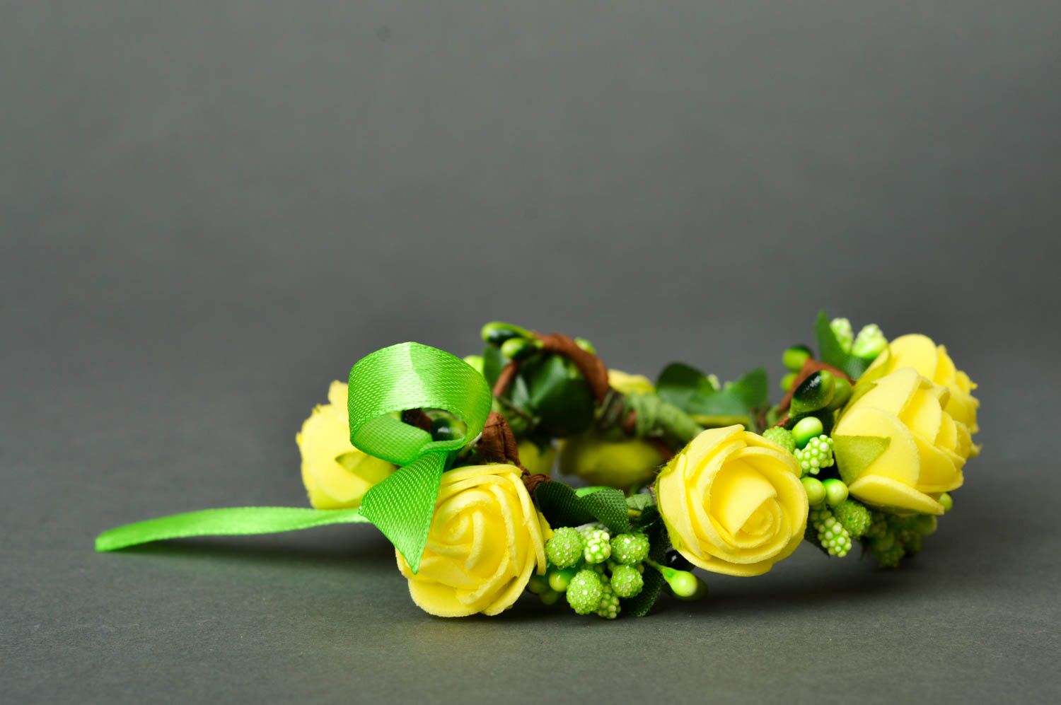 Handgefertigt Armband Blumen Designer Schmuck Frauen Geschenk in Gelb schön foto 5