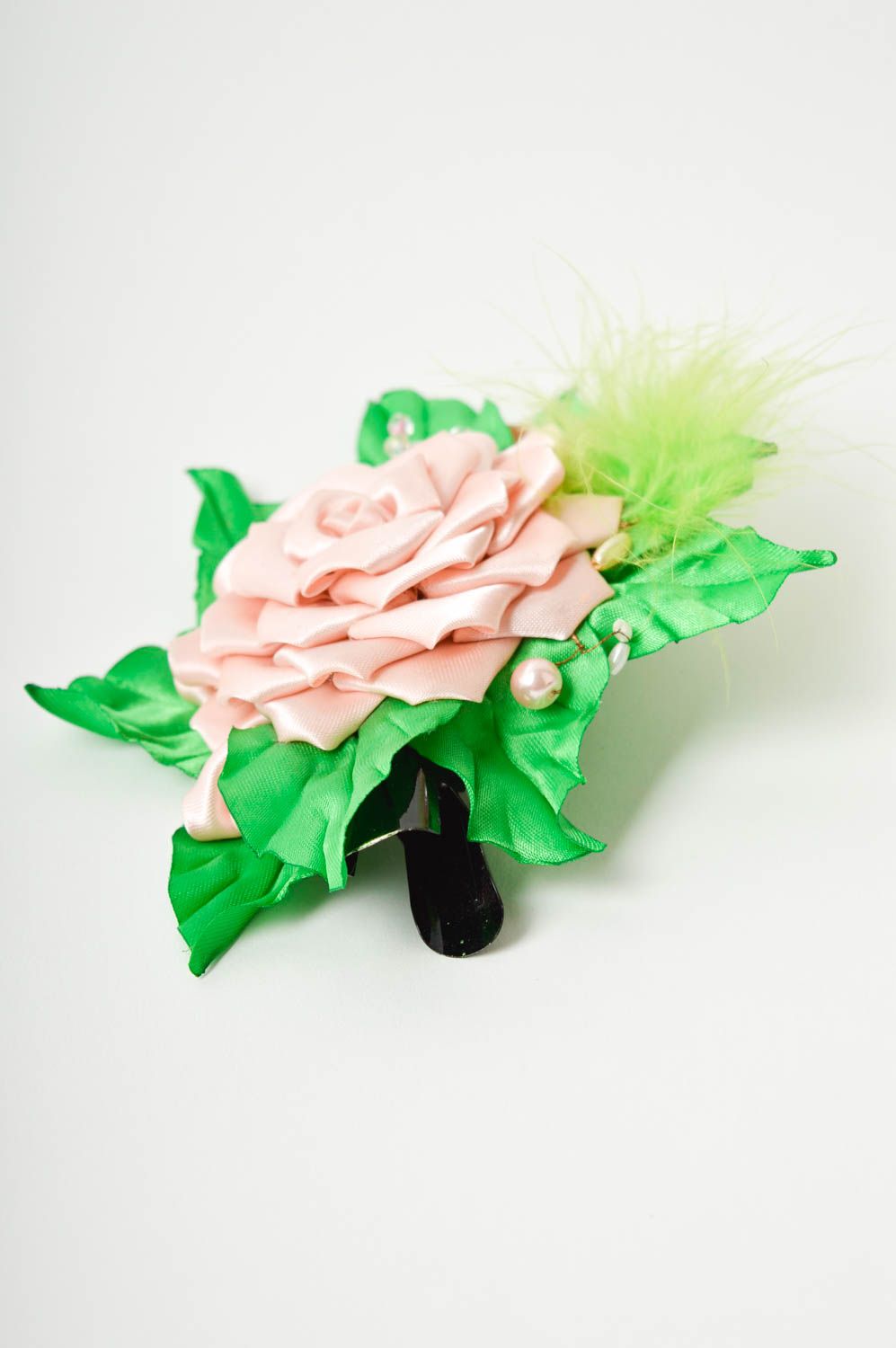 Handmade Haarspange Blume Damen Modeschmuck Accessoire für Haare groß stilvoll foto 5