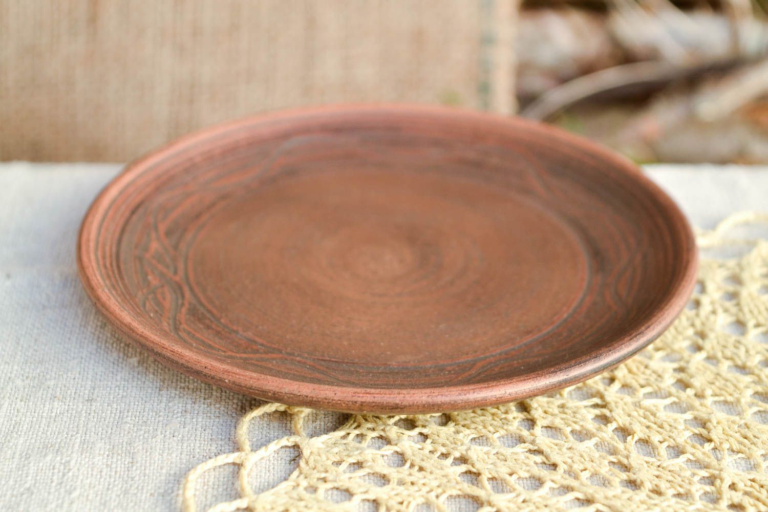 Plato de cerámica artesanal utensilio de cocina pequeño menaje del hogar foto 1