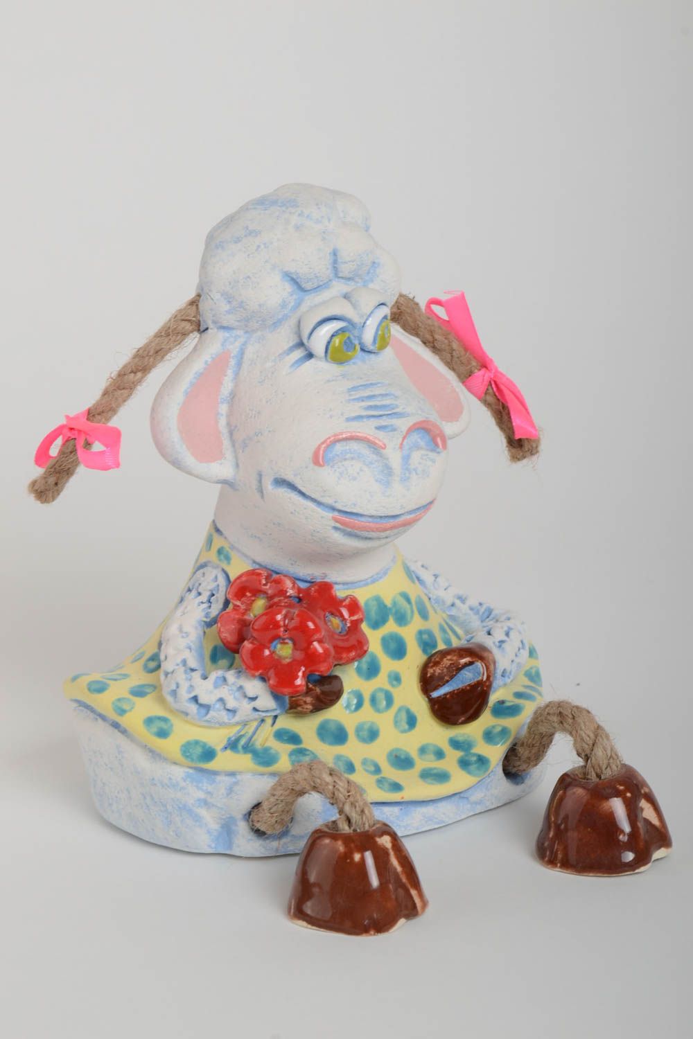 Keramik Handarbeit Spardose Schaf Geschenk Idee Spardose für Kinder lustig foto 2