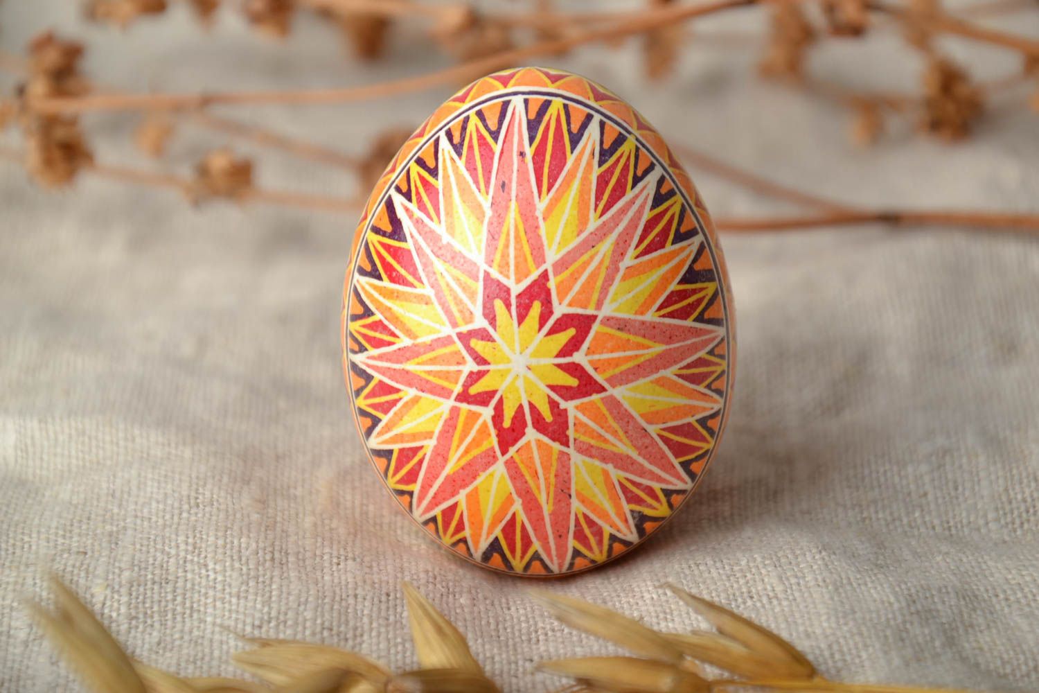 Painted Easter egg in ethnic style photo 1