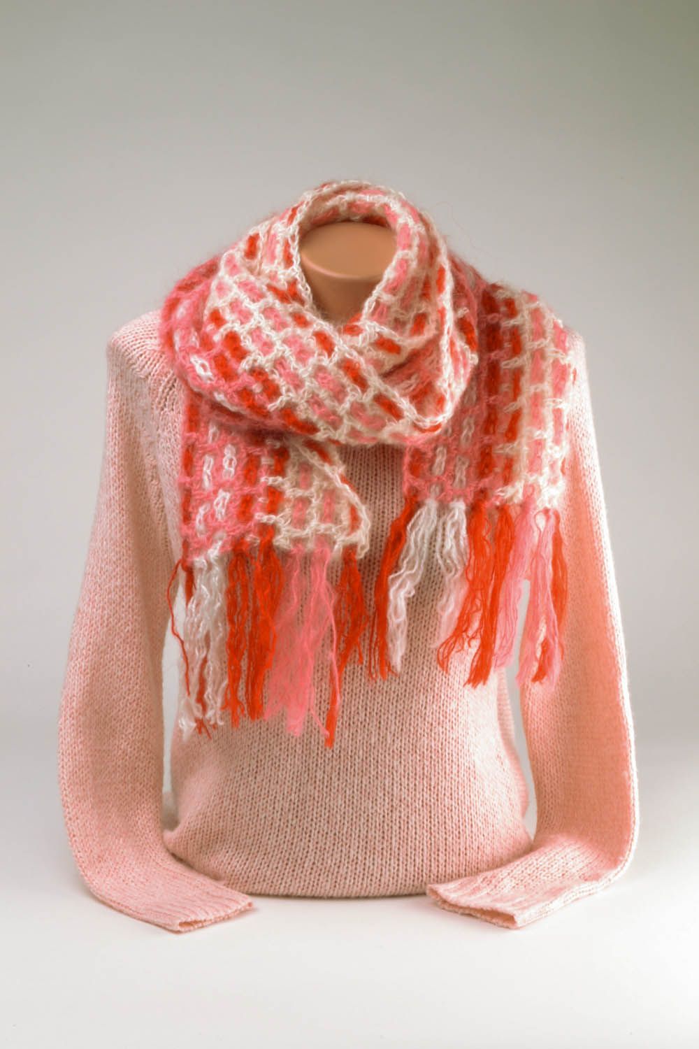Warm crochet winter scarf photo 1