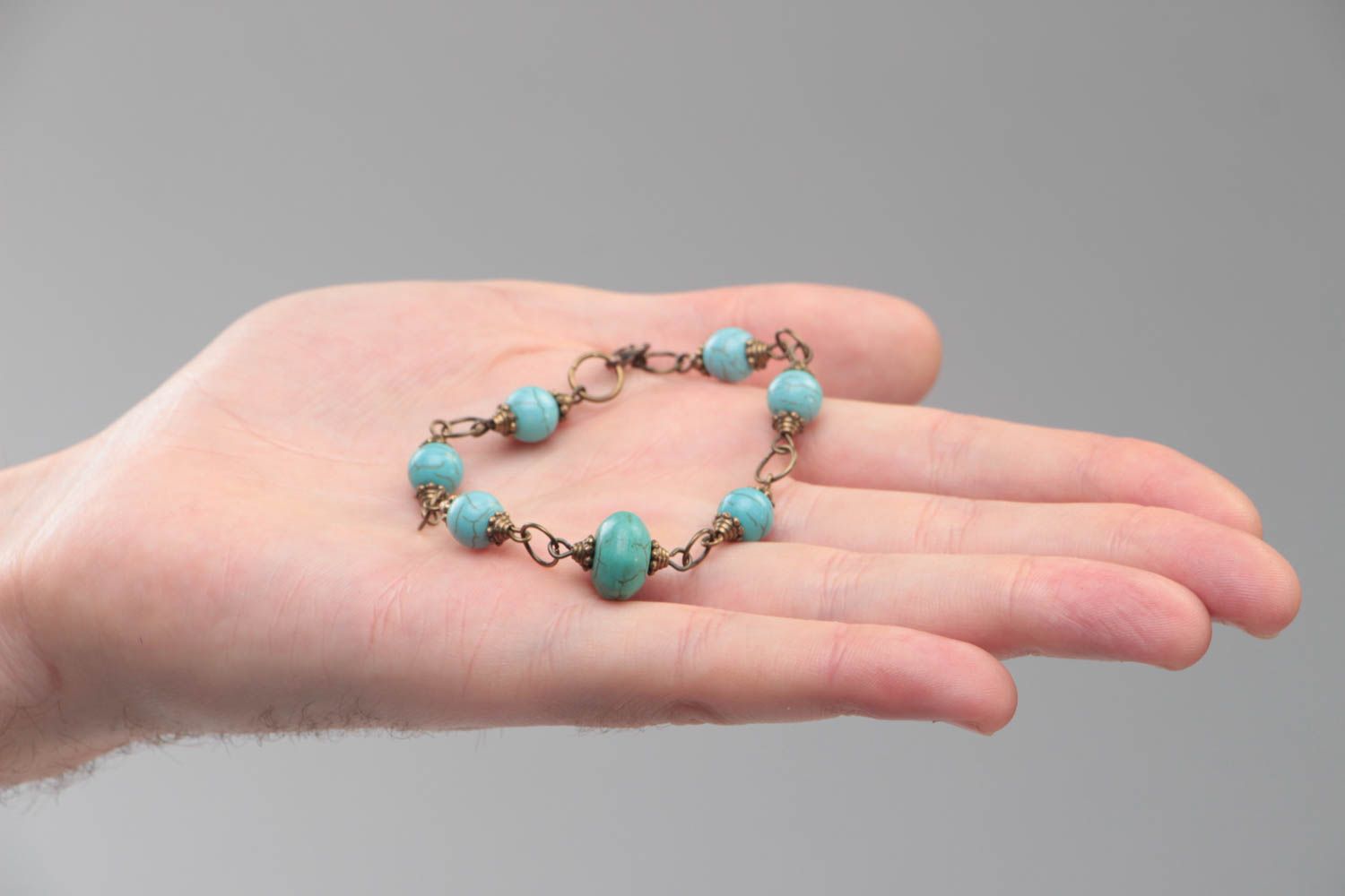 Bracelet fait main avec turquénite accessoire cadeau original pour femme photo 5