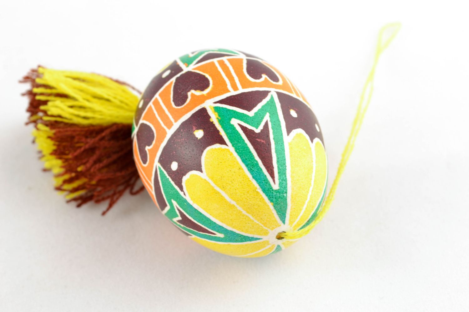 Suspension décorative œuf de Pâques peint faite main photo 2