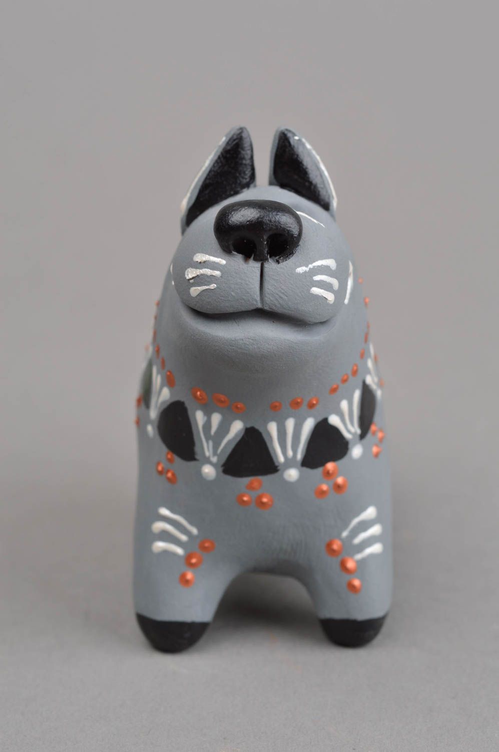 Свистулька из глины керамическая свистулька глиняная игрушка собачка красивая фото 3