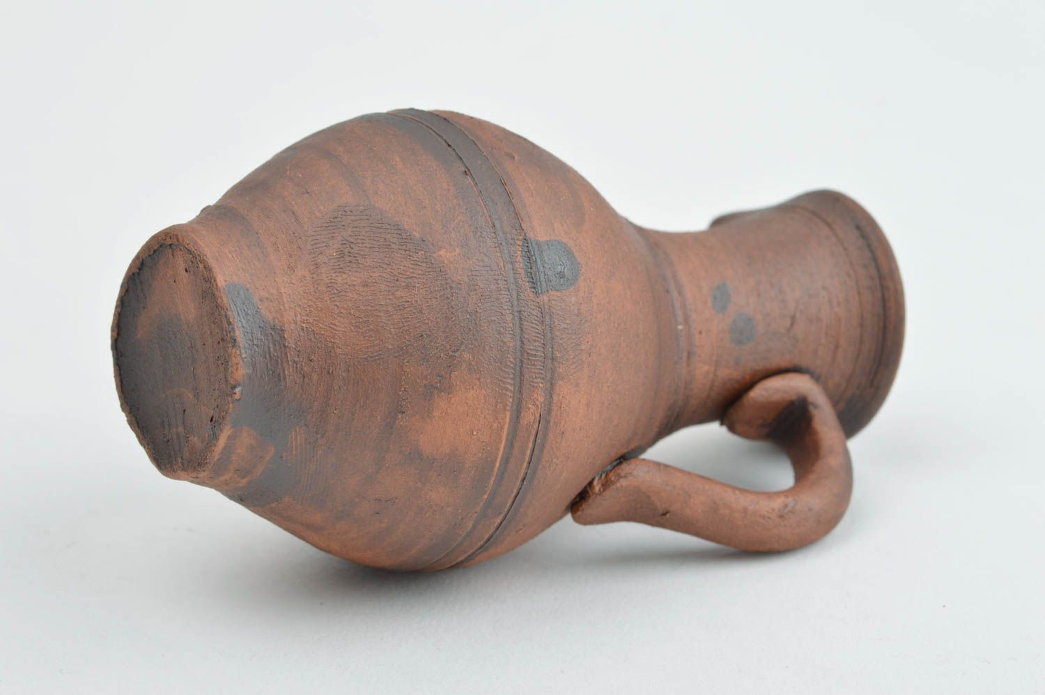 Handgefertigt Keramik Krug Küchen Deko ausgefallener Dekoartikel in Braun foto 4