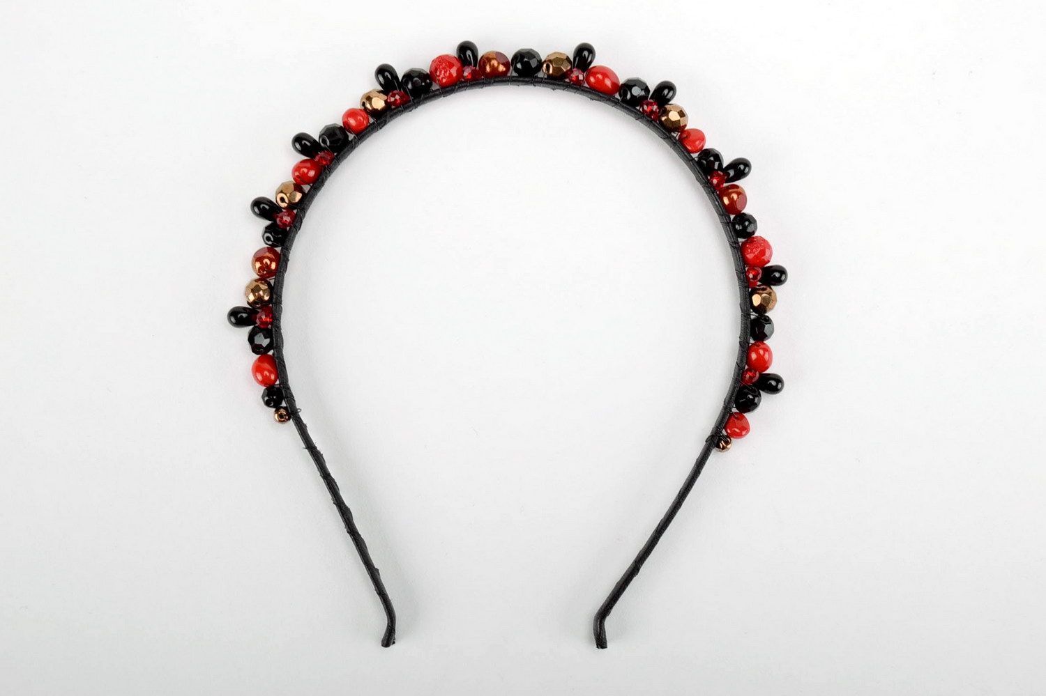 Headband with crystals and corals photo 5
