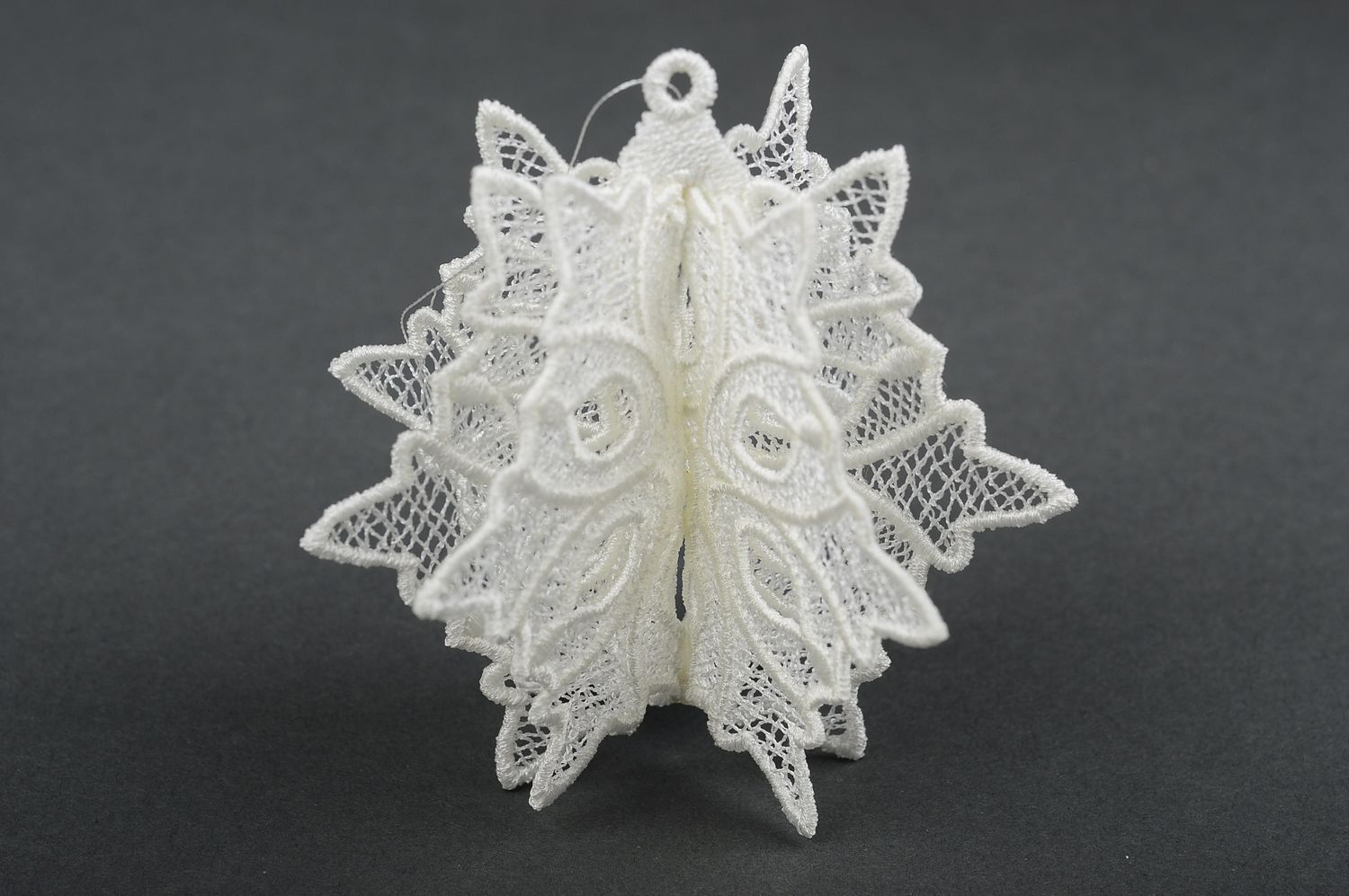Snowflake Christmas toy lace toy openwork Christmas toy decorative use only photo 4