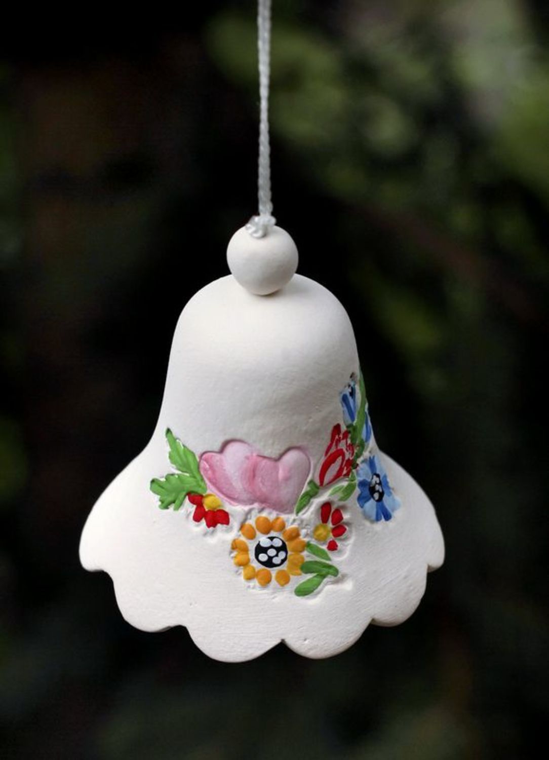 Ceramic bell Two hearts photo 2