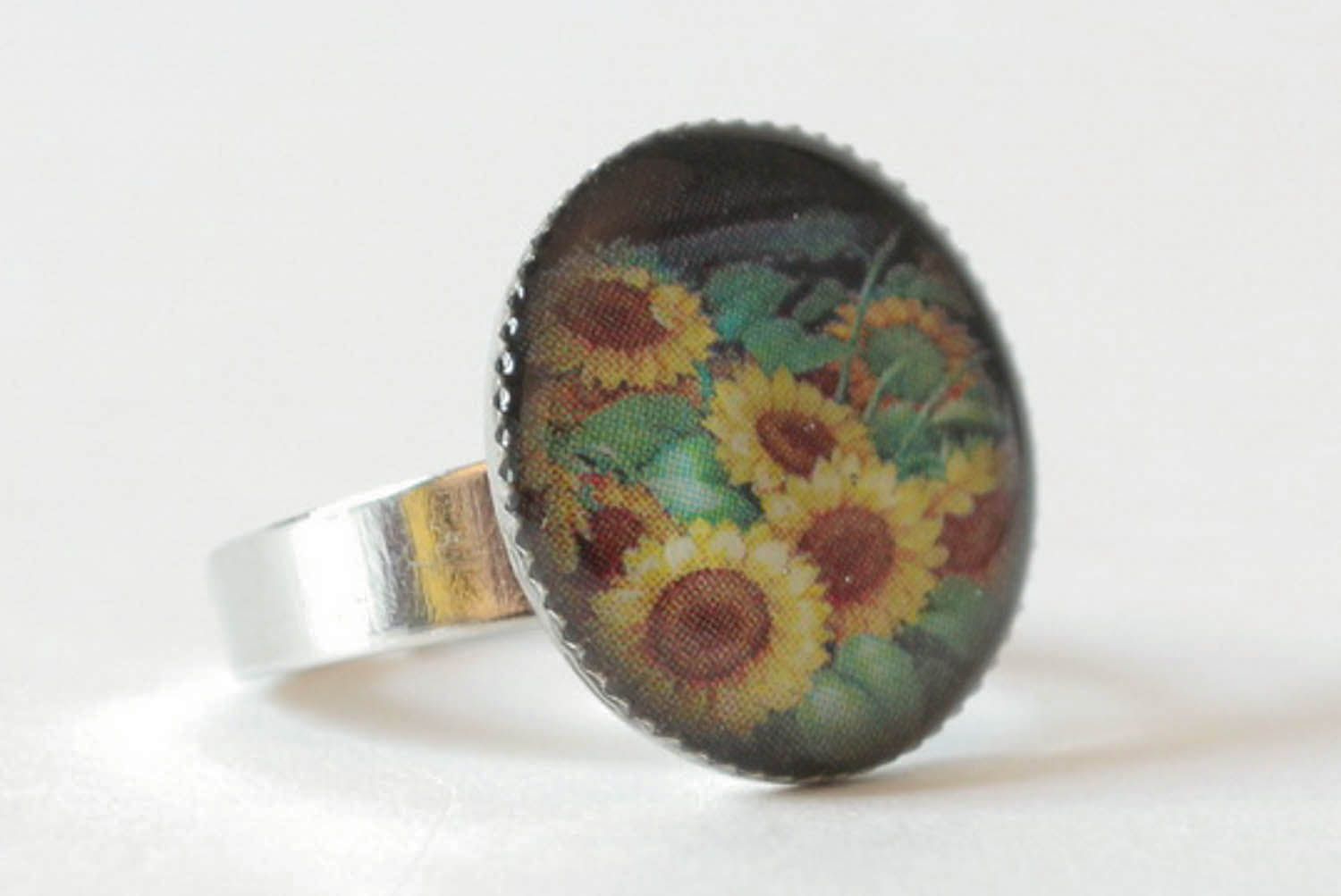 Ring with sunflowers  photo 1